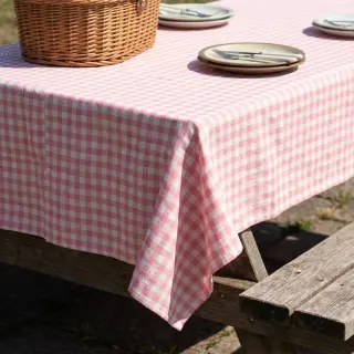 Cotton fabric Check rosa