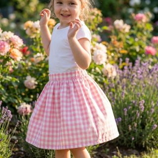 Cotton fabric Check rosa