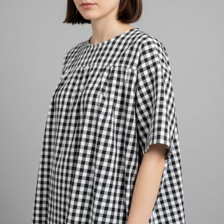 Cotton fabric Check black