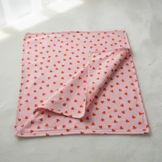 Cotton fabric FLANNEL Hearts pink