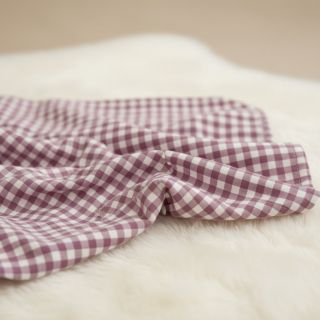 Cotton fabric FLANNEL Check mauve