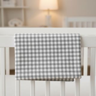 Cotton fabric FLANNEL Check sage