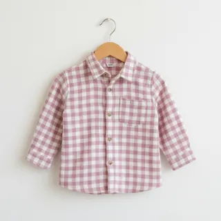 Cotton fabric FLANNEL Check light pink