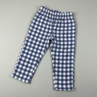 Cotton fabric FLANNEL Check blue