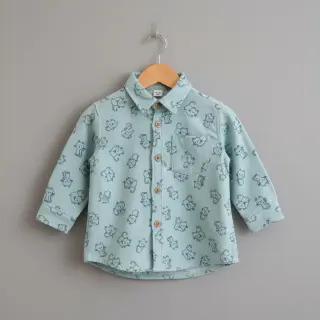Cotton fabric FLANNEL Cats mint