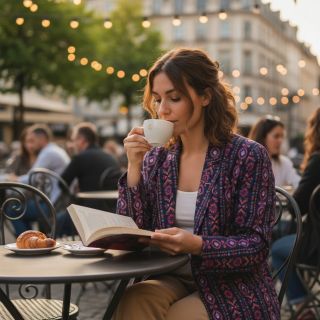 Cotton fabric Motif stripe navy digital print