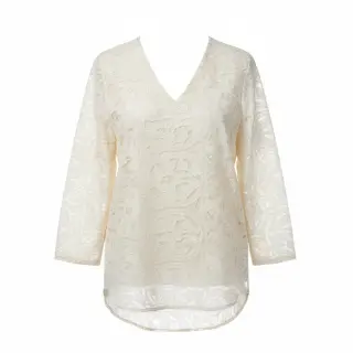 Cotton fabric EMBROIDERY Blanchette design A