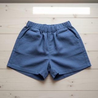 Cotton fabric with linen PREMIUM steel blue