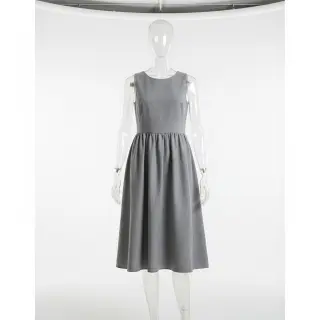 Cotton fabric with linen PREMIUM light grey
