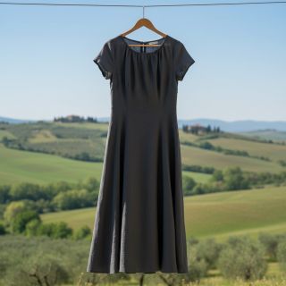 Cotton fabric with linen PREMIUM dark grey