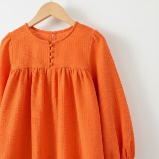 Cotton fabric STRETCH Baby orange