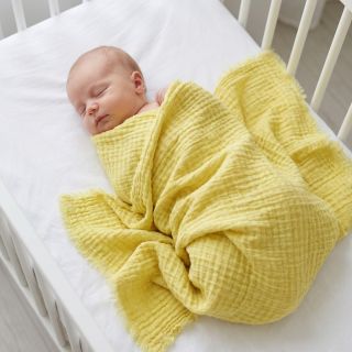 Cotton fabric STRETCH Baby yellow