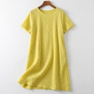 Cotton fabric STRETCH Baby yellow