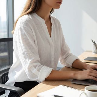 Cotton fabric STRETCH Baby white