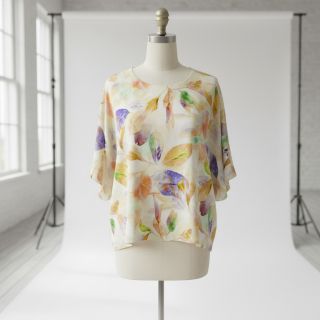 Cotton fabric SATIN Hawaii yellow digital print