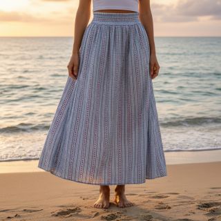 Cotton fabric JACQUARD Hearts light blue