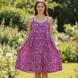 Cotton fabric Love mauve