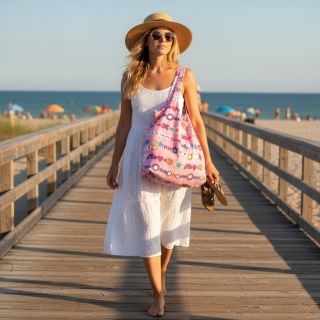 Cotton fabric Love dream pink