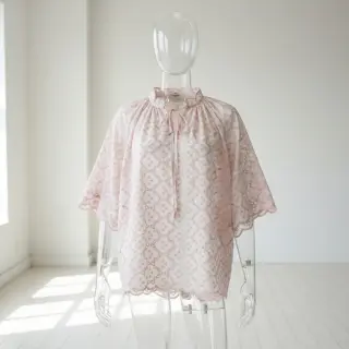 Cotton fabric EMBROIDERY Lilian rose