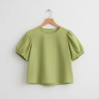 Cotton fabric WASHED old lime