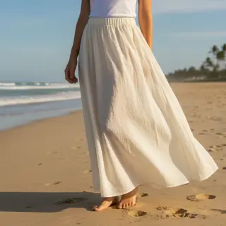 Cotton fabric WASHED SIMPLY NATURAL