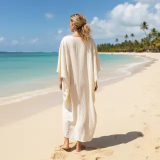Cotton fabric WASHED SIMPLY NATURAL