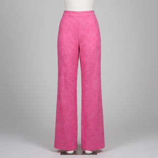 Cotton fabric VOILE EMBROIDERY Vintage fuchsia