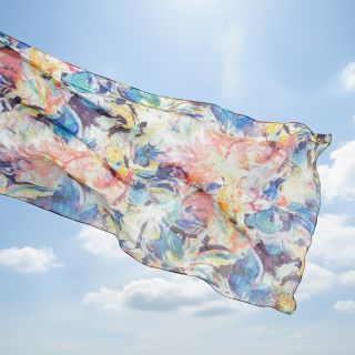 Cotton fabric DOBBY Staind branch digital print