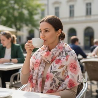 Cotton fabric VOILE Love digital print