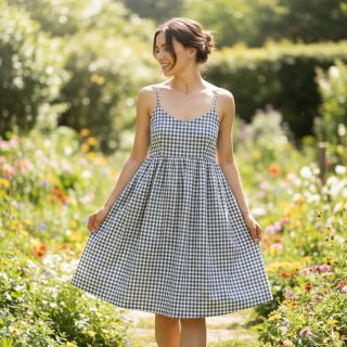 Cotton fabric Brigitte gris