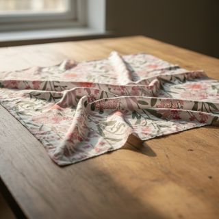 Cotton fabric Meadow white digital print