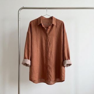 Cotton fabric with linen chestnut