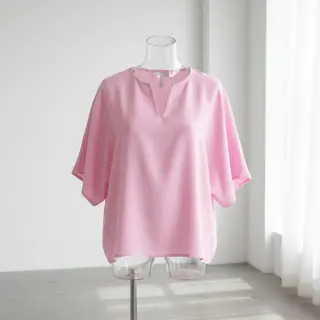 Cotton fabric with linen pink