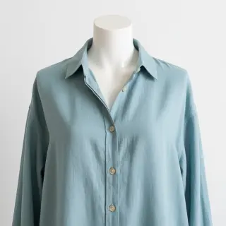 Cotton fabric with linen old blue
