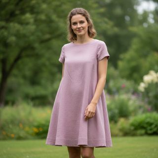 Cotton fabric with linen old pink