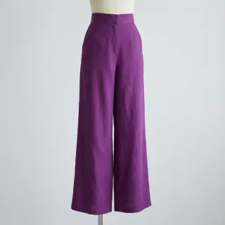 Cotton fabric with linen purple