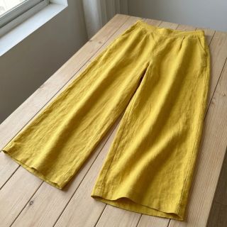 Cotton fabric with linen ochre