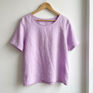 Cotton fabric with linen lilac