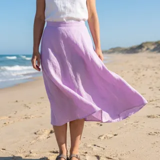 Cotton fabric with linen lilac