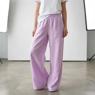 Cotton fabric with linen lilac