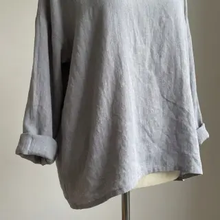 Cotton fabric with linen grey