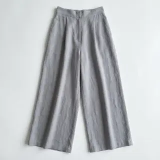 Cotton fabric with linen grey