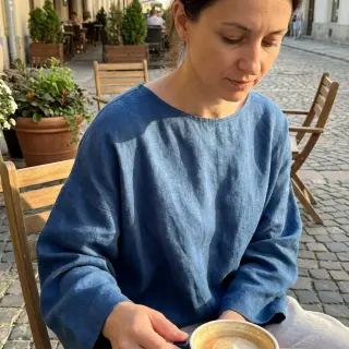 Cotton fabric with linen jeans