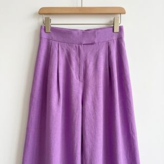 Cotton fabric with linen dark lilac