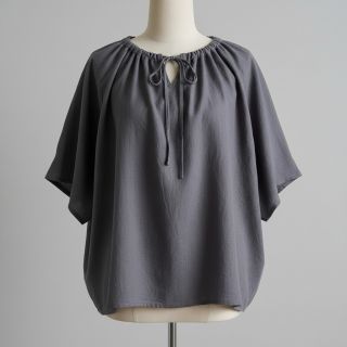 Cotton fabric with linen dark grey