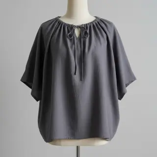 Cotton fabric with linen dark grey