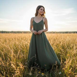 Cotton fabric with linen army