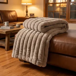 Faux fur Barracuda lin