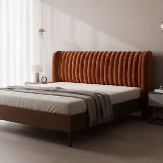 Faux fur Barracuda terracotta