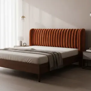 Faux fur Barracuda terracotta